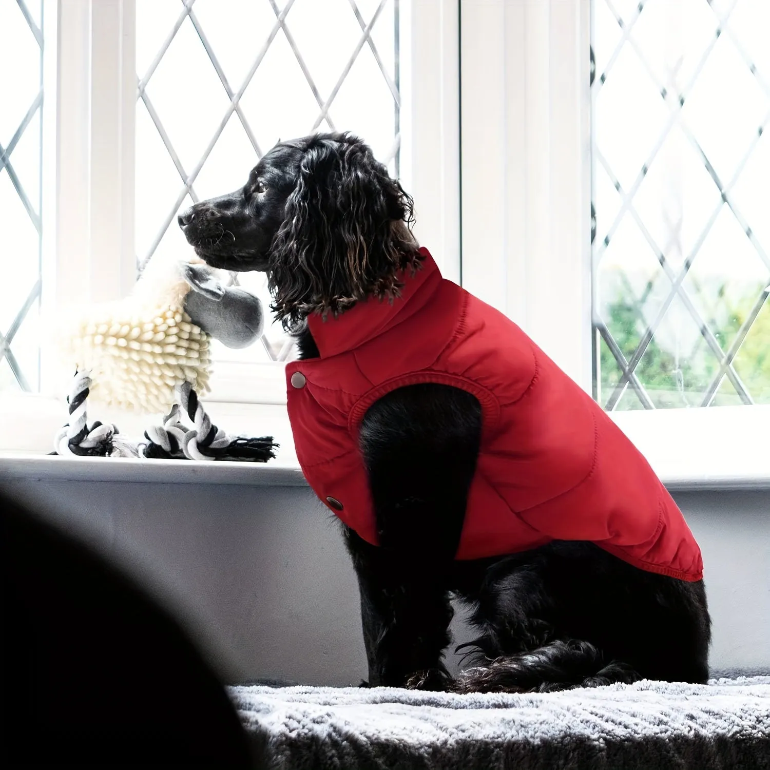 Cozy Pink FleeceLined Dog Hoodie Extra Warm Winter Jacket