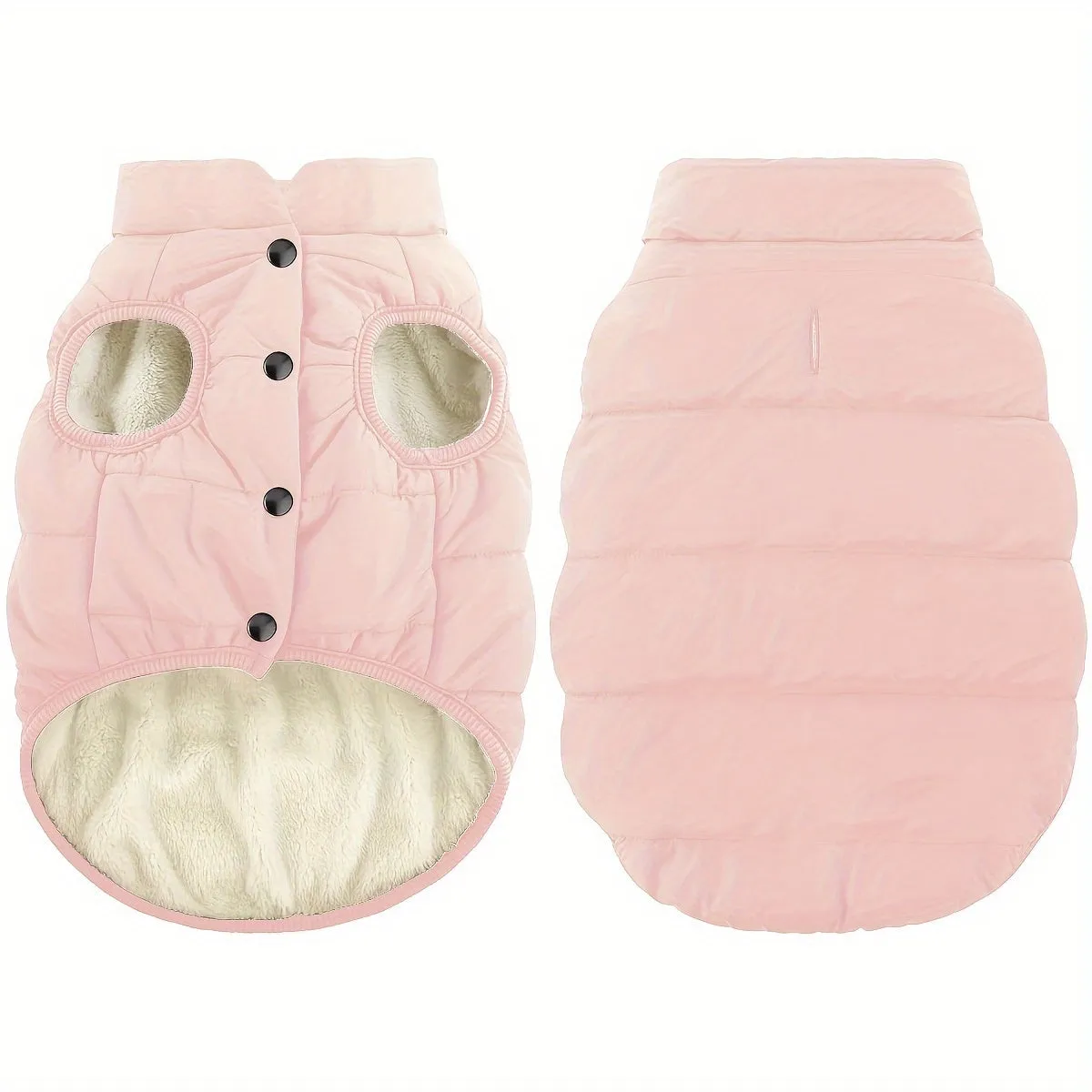 Cozy Pink FleeceLined Dog Hoodie Extra Warm Winter Jacket