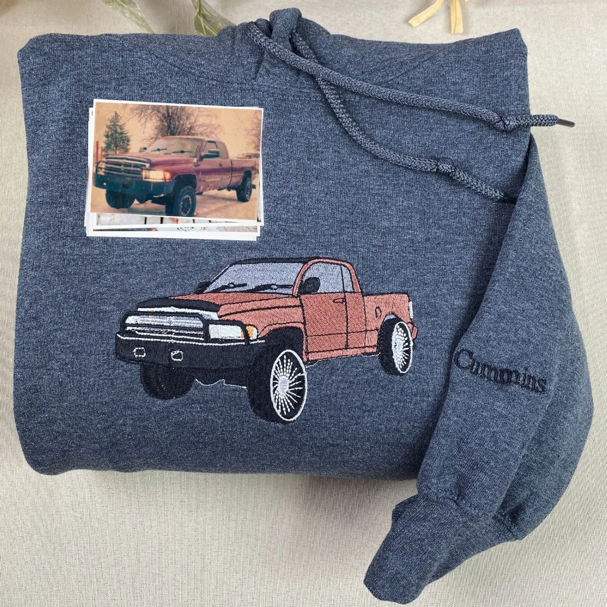 Custom Embroidered Car Hoodie, Sweatshirt, Personalized Car Gifts for Him