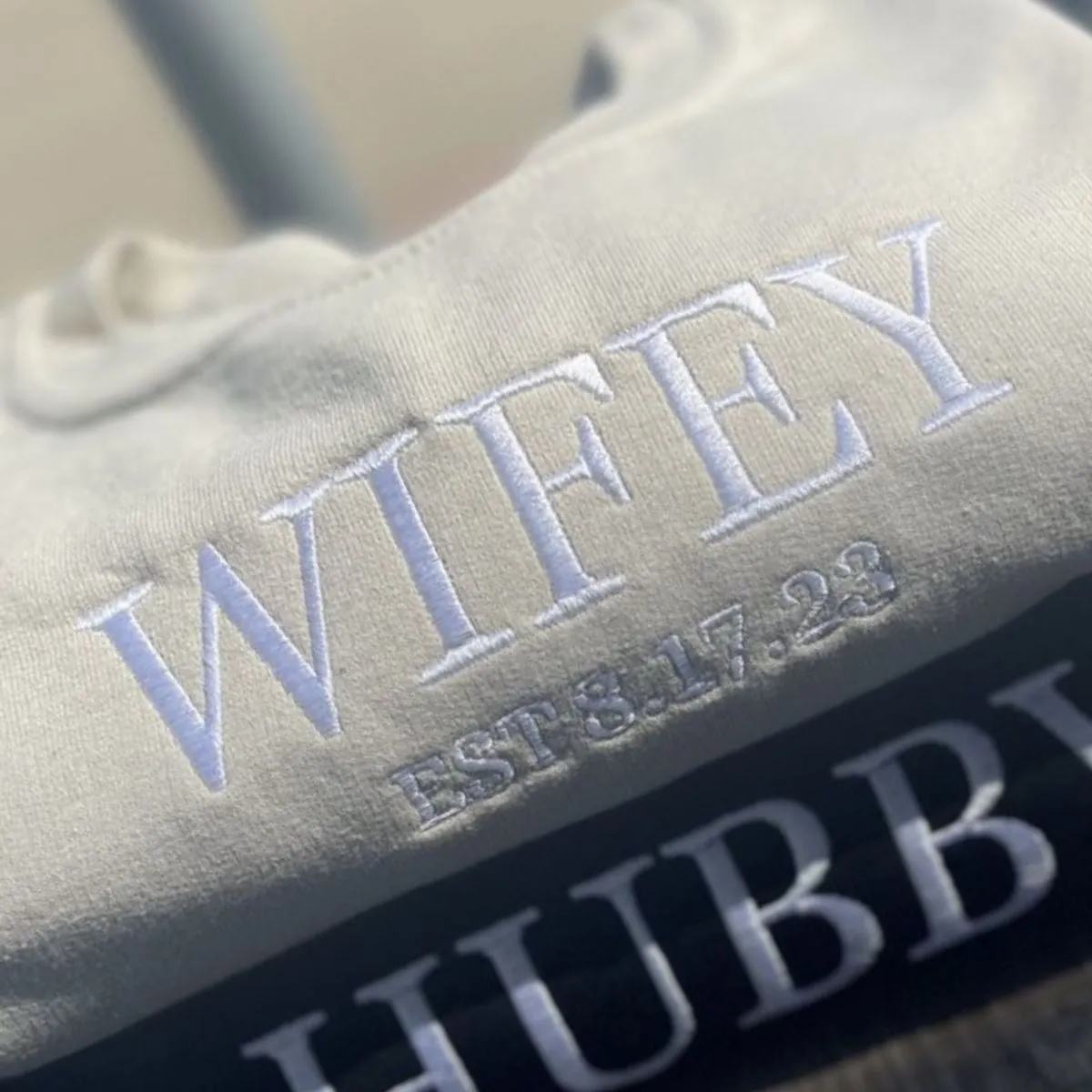 Custom Embroidered Husband Sweatshirt or Hoodie