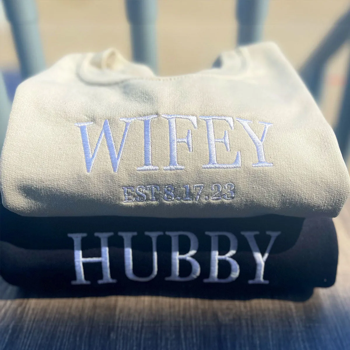 Custom Embroidered Husband Sweatshirt or Hoodie