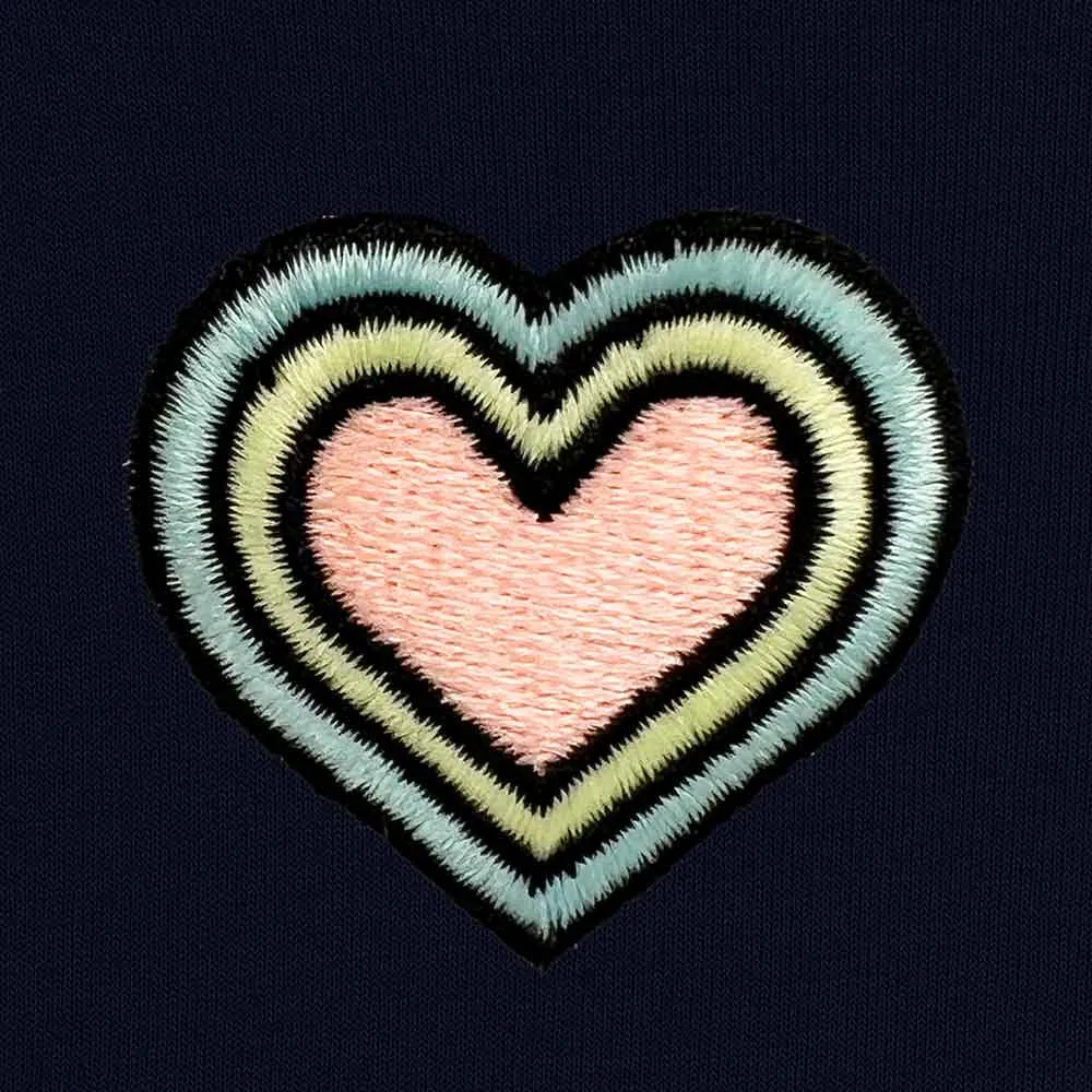 Dalix Heart Cropped Hoodie (Glow in the Dark)