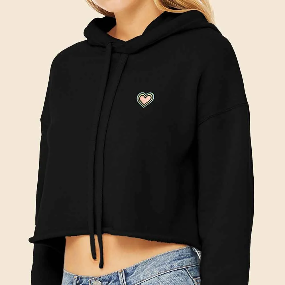 Dalix Heart Cropped Hoodie (Glow in the Dark)