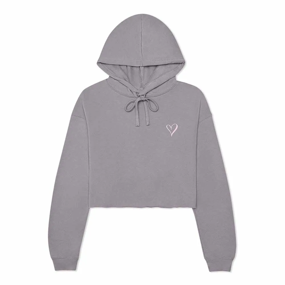 Dalix Heart Cropped Hoodie