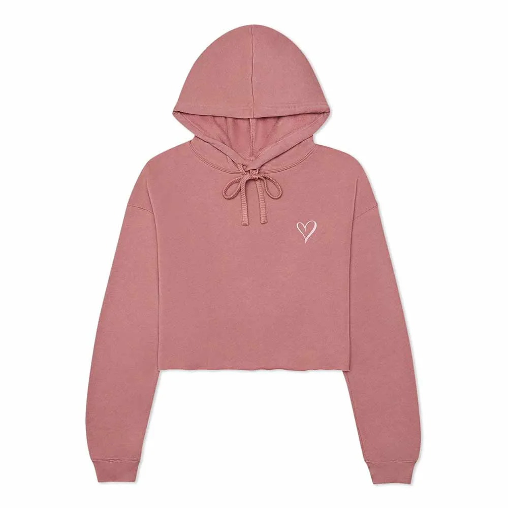 Dalix Heart Cropped Hoodie