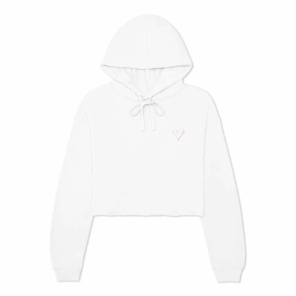 Dalix Heart Cropped Hoodie