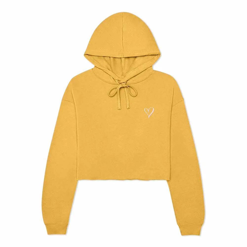 Dalix Heart Cropped Hoodie