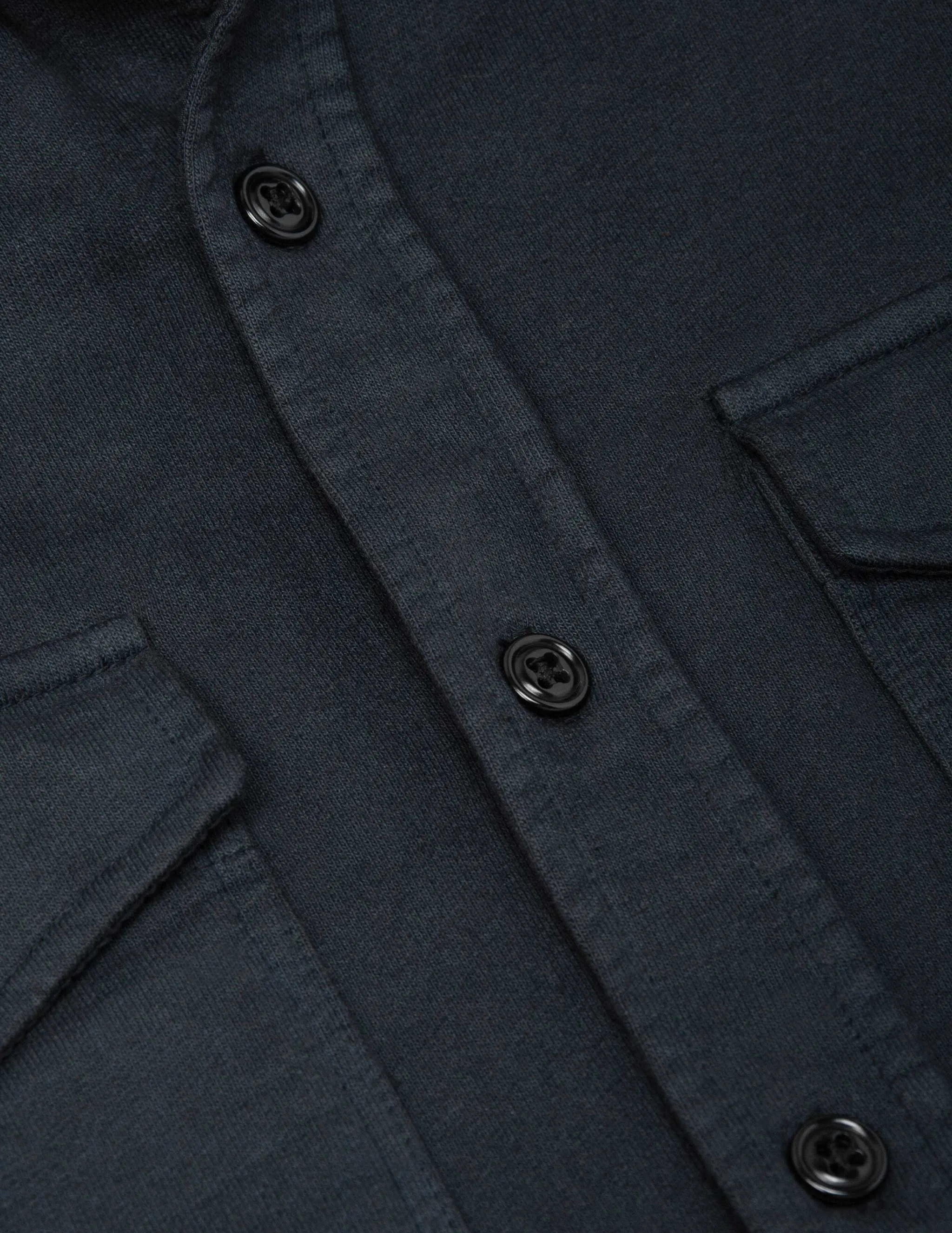 Deck French Terry Utility Knit Shirt in Midnight