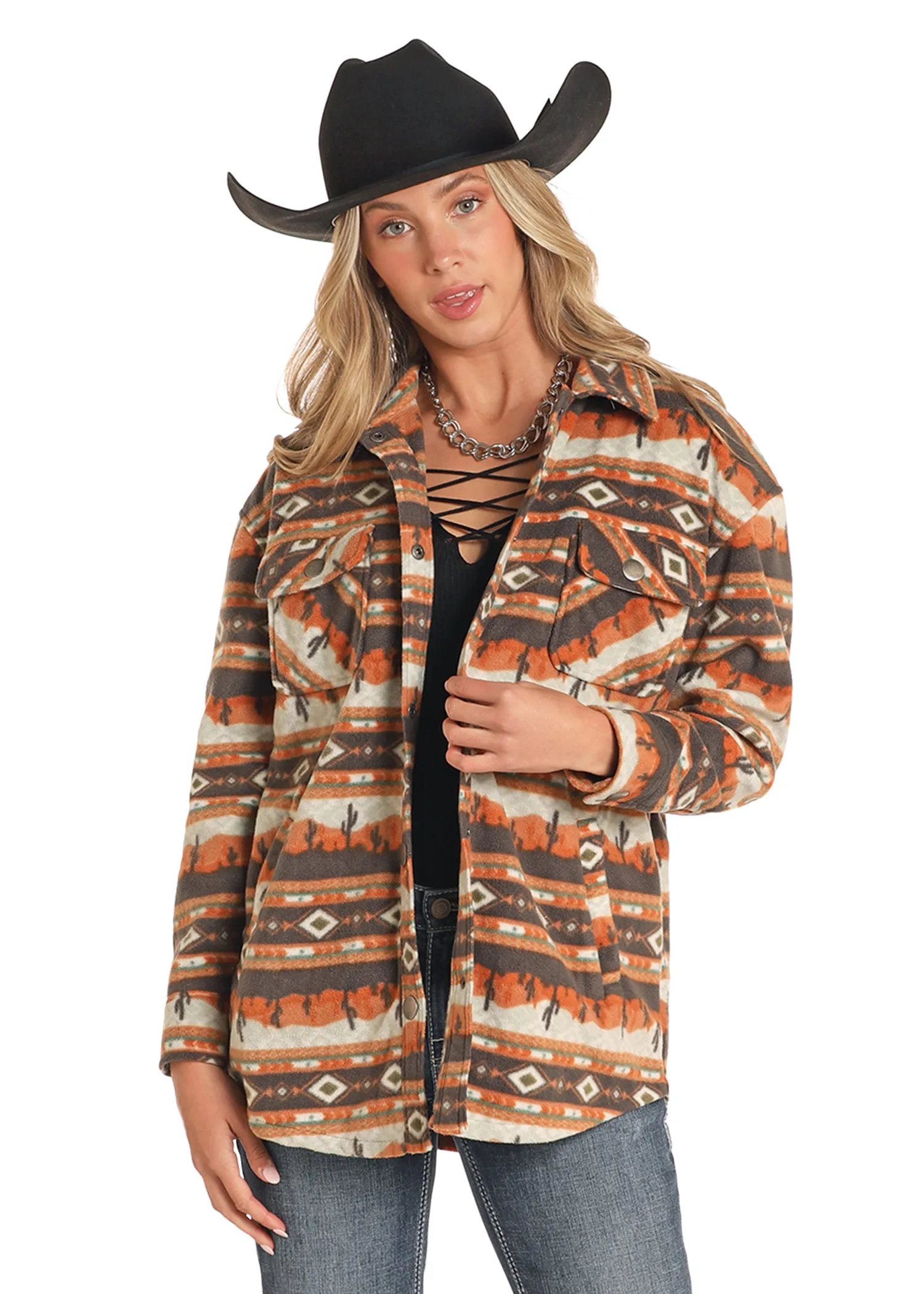 Desert Print Shacket