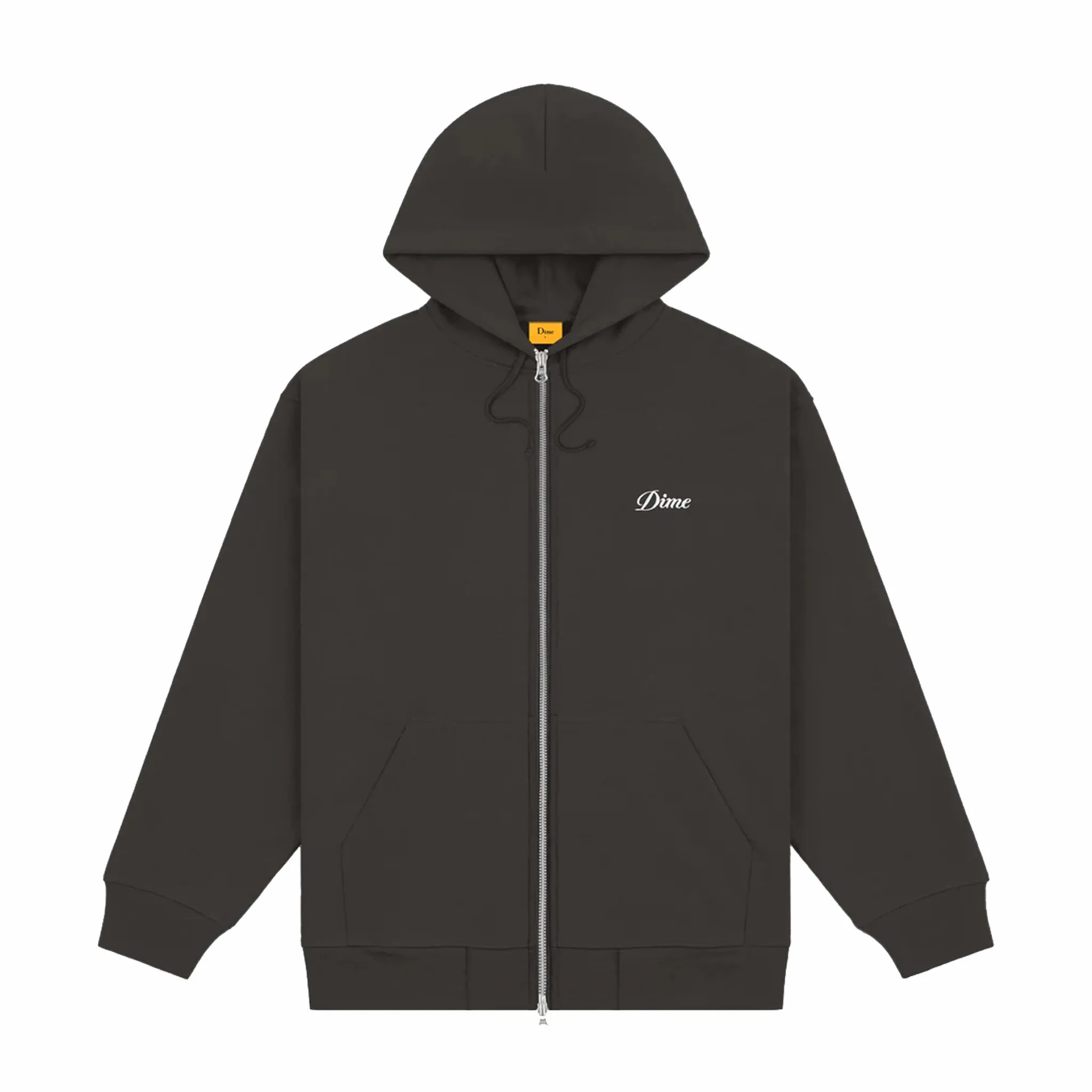 Dime Cursive Zip Hoodie (Vintage Black)