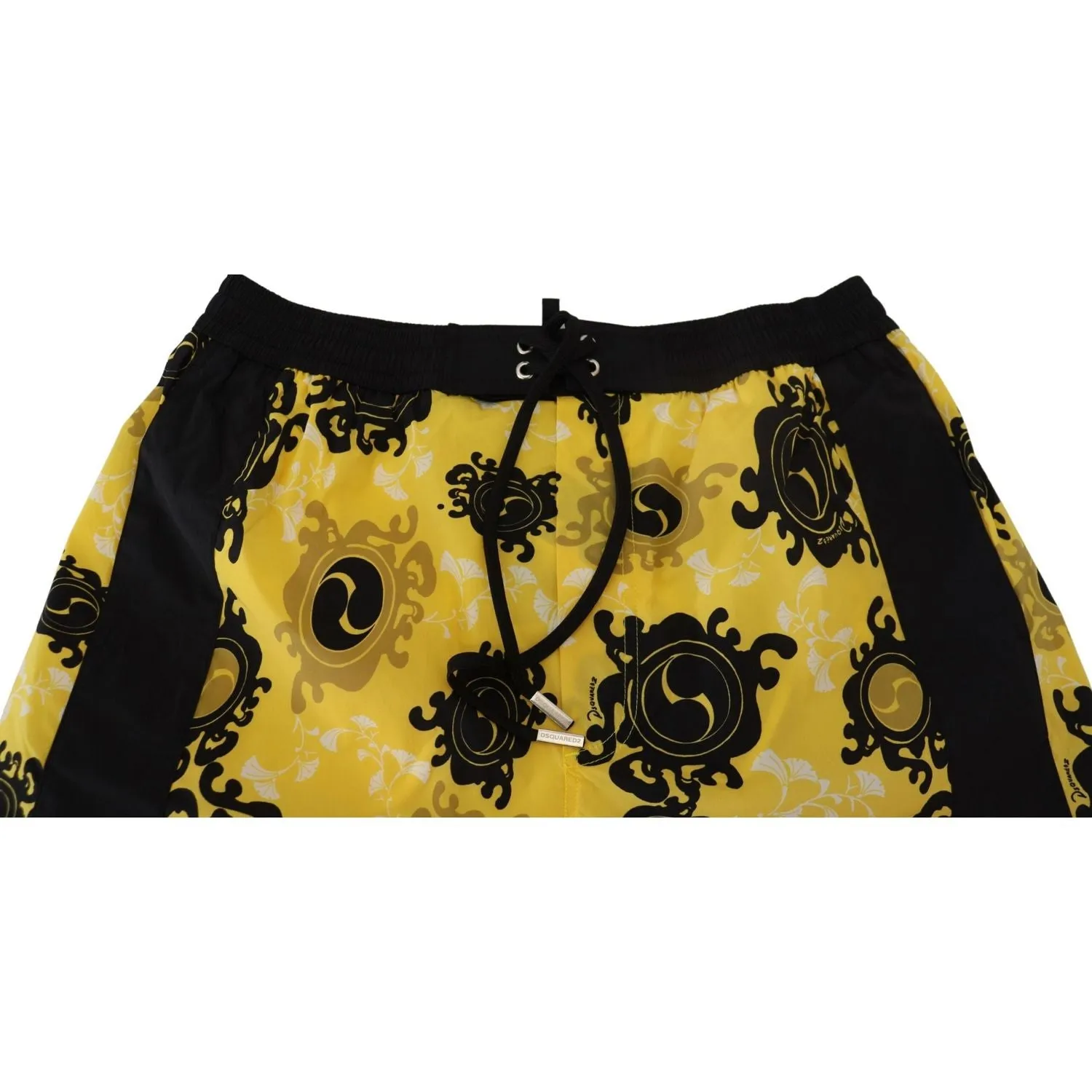 Dsquared² Yellow Block Print Swim Shorts Boxer