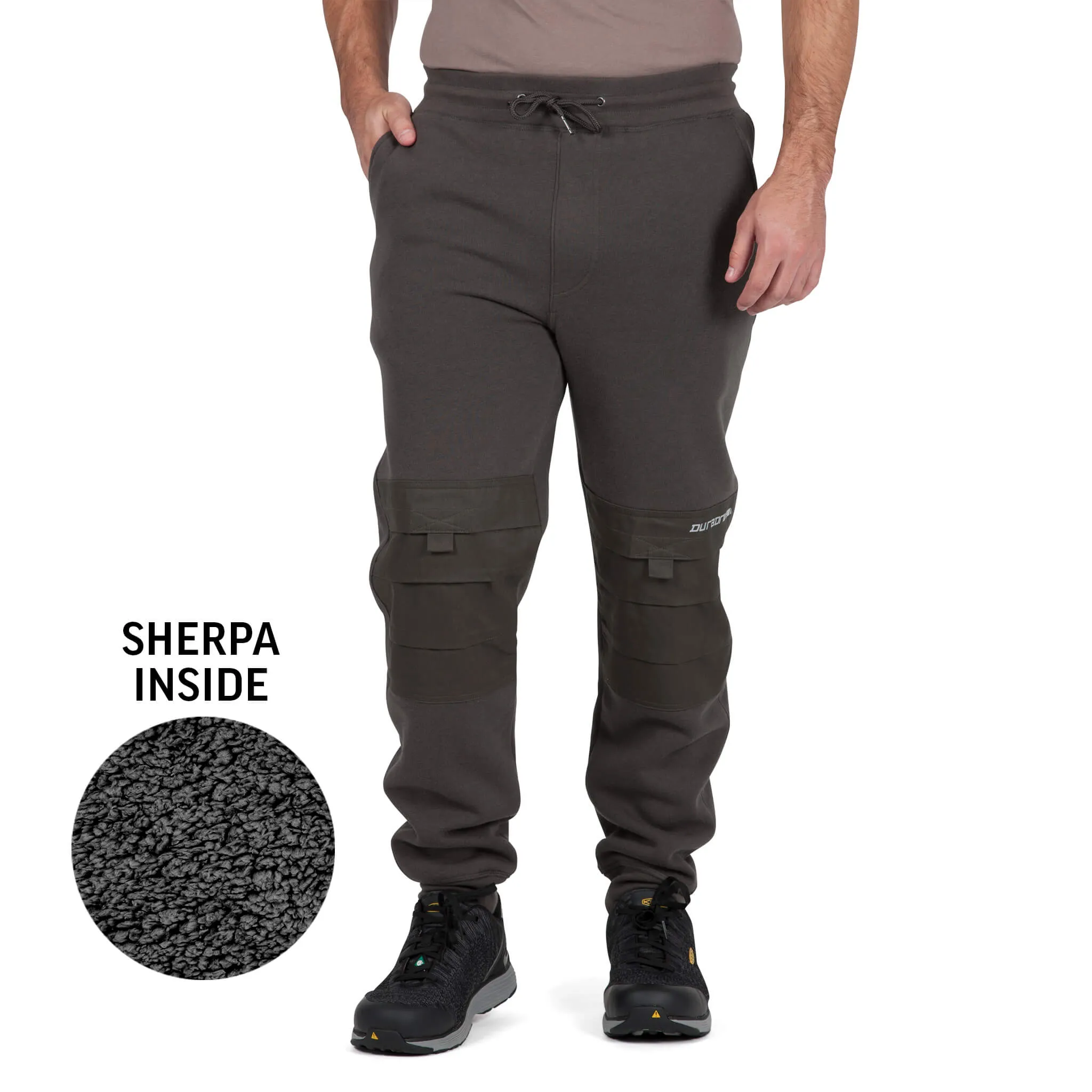 DuraDrive Sherpa Fleece Jogger Work Pants with Knee-Pad Pockets