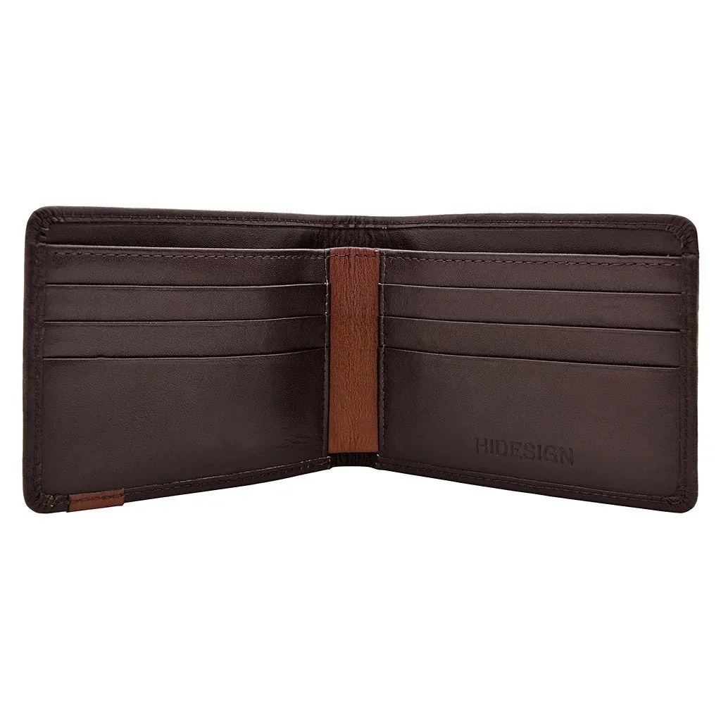 Dylan Slim Thin Simple Leather Bifold Wallet in Brown