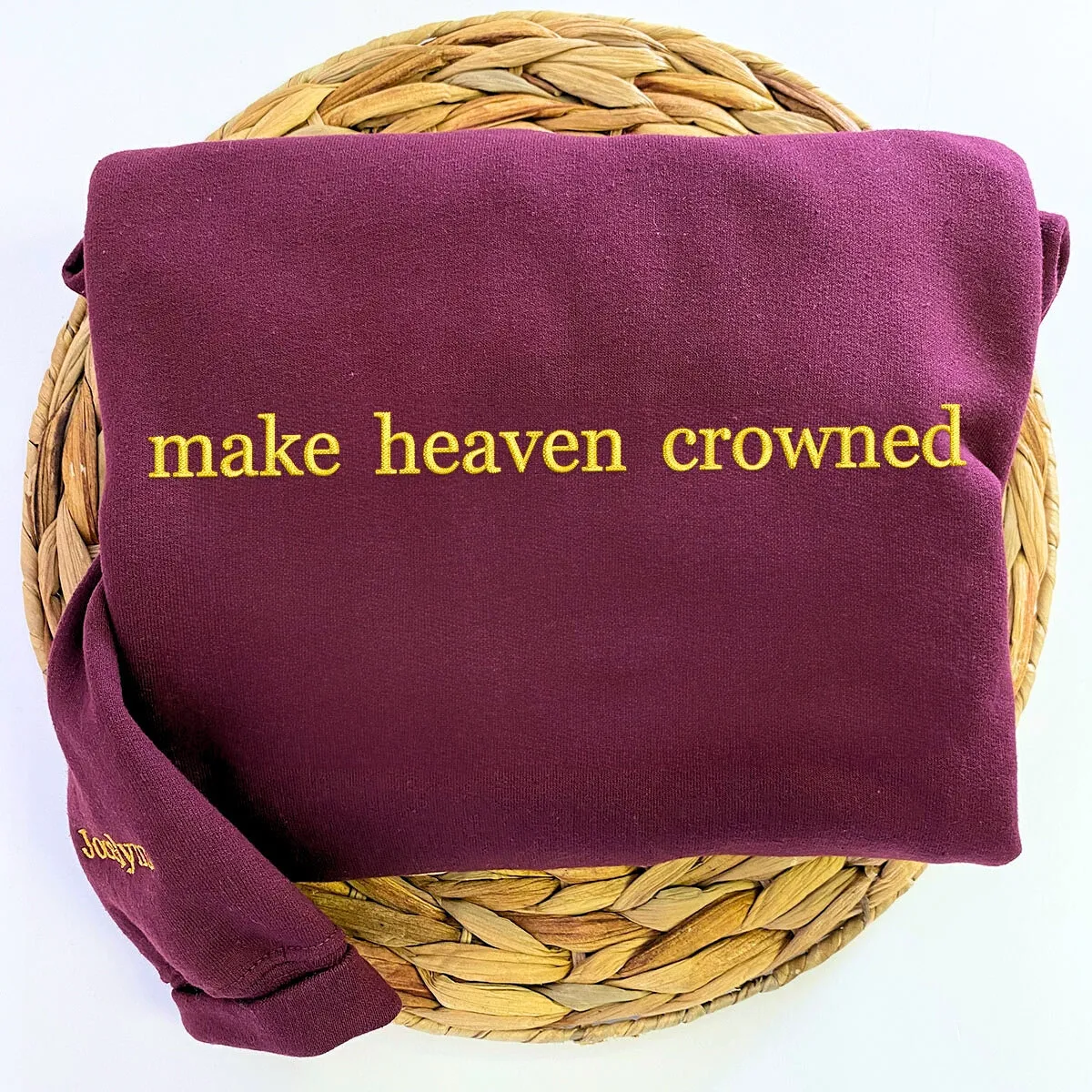 Embroidered Make Heaven Crowded Sweatshirt or Hoodie