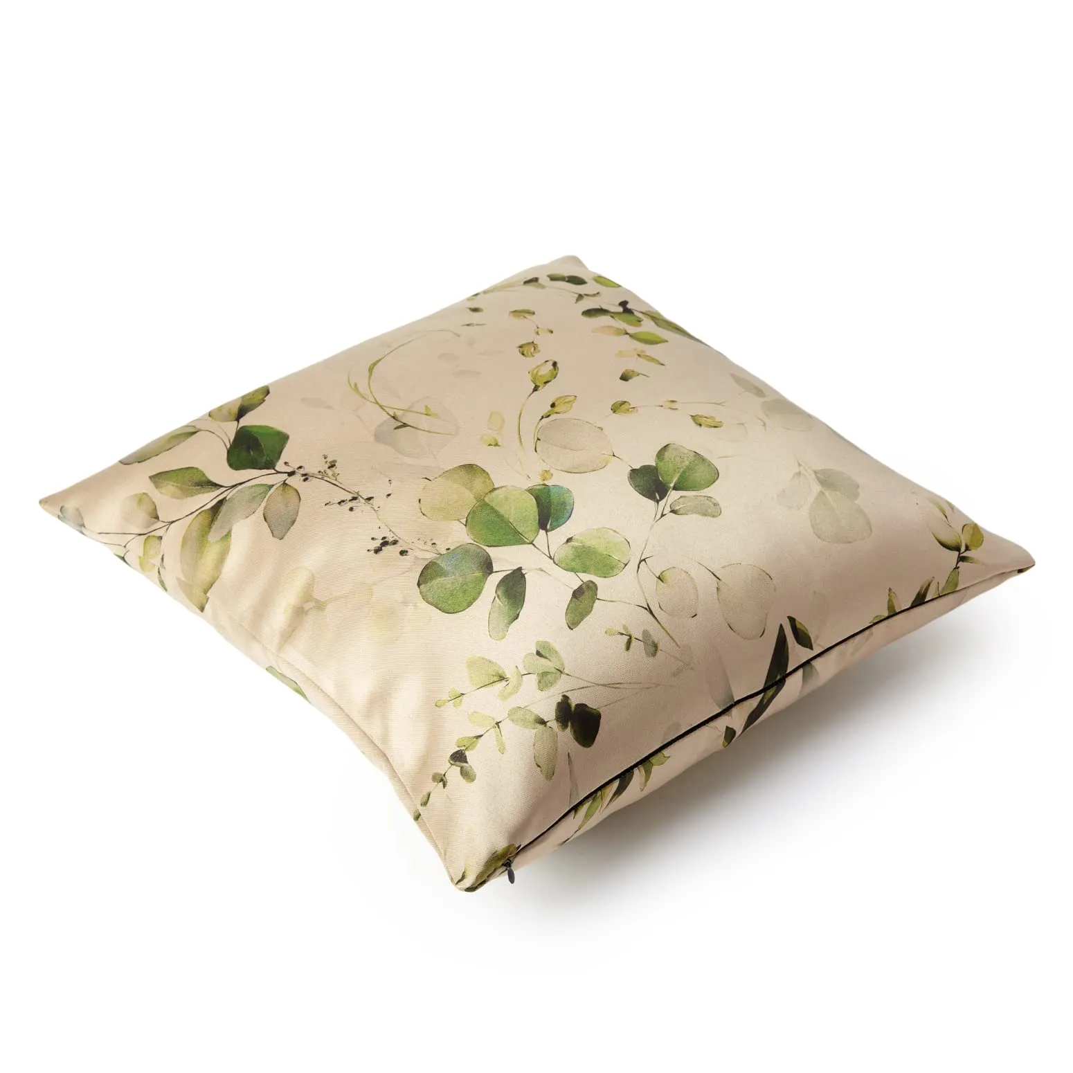 Encasa Homes Decorative Cushion Cover 20 x 20 inch (50 x 50 cm) - L1 Olive - Floral Digital Printed, Large Square Pillow Case for Chair, Seat, Bed, Office & Home (Set of 2)