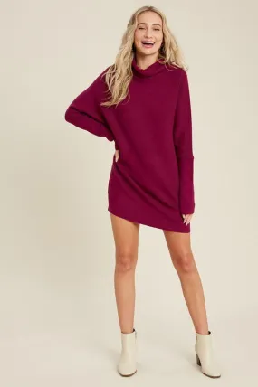 Eve Tunic Sweater Dress - Maroon