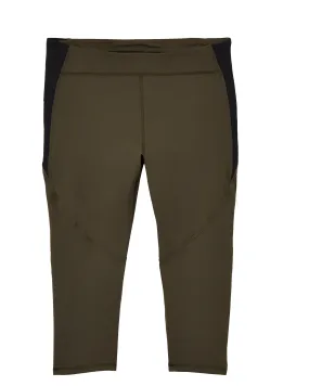 Fairfax Capri Tights | Olive Green / Black