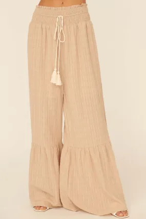 Faraway Places Wide-Leg Drawstring Pants