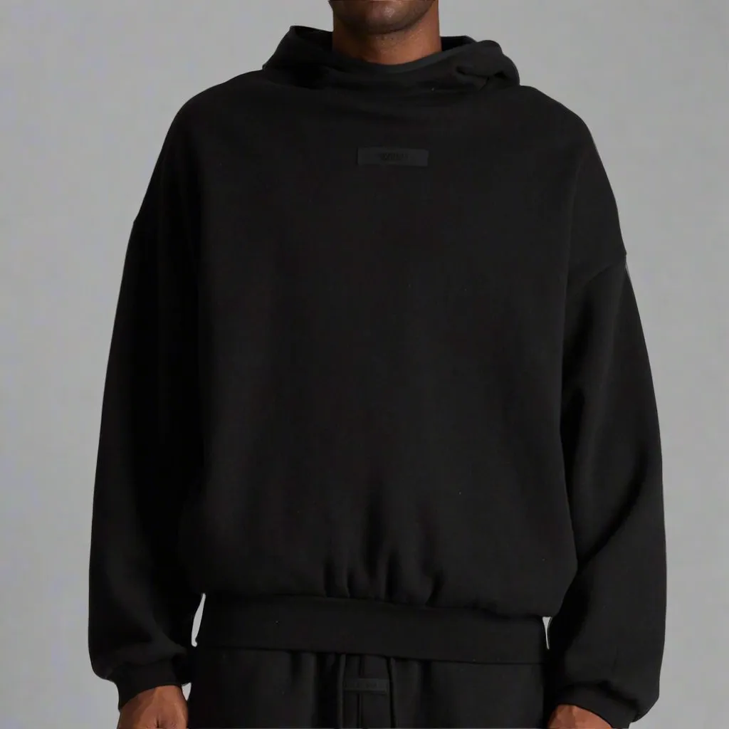 Fear of God Essentials Applique Box Logo Hoodie Black