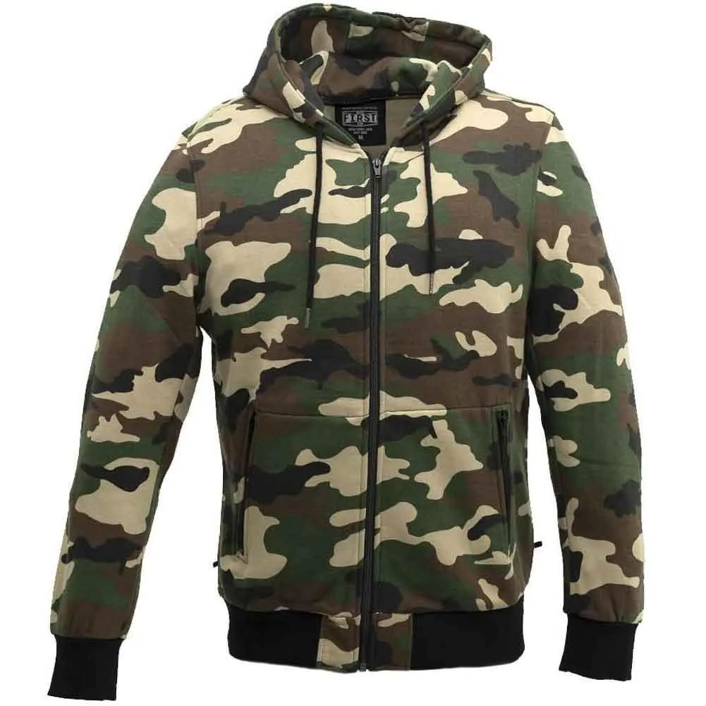 First Mfg Mens Camo Hooded Sweatshirt