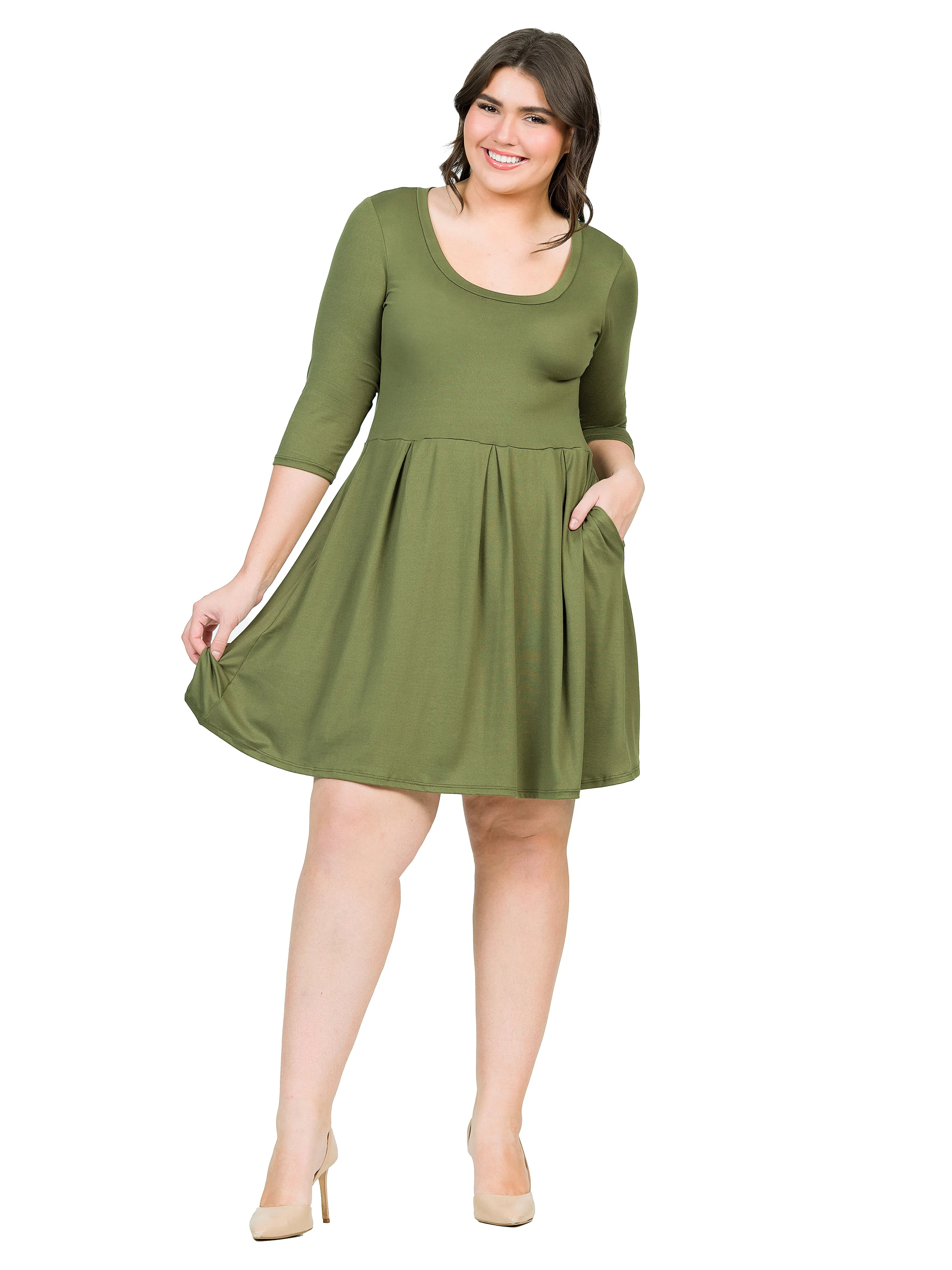 Fit and Flare Plus Size Dress