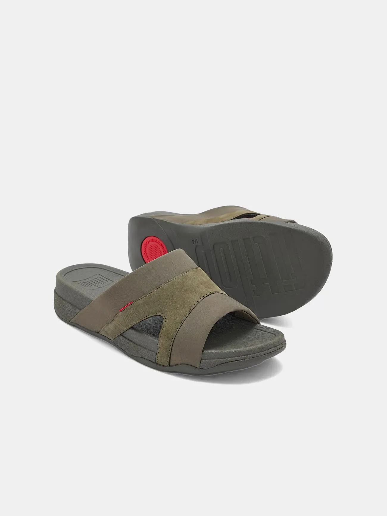 Fitflop Freeway III Mens Leather-Mix Slides