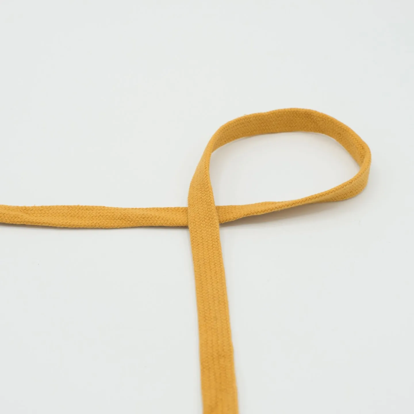 Flat Drawstring Cord - Mustard Yellow