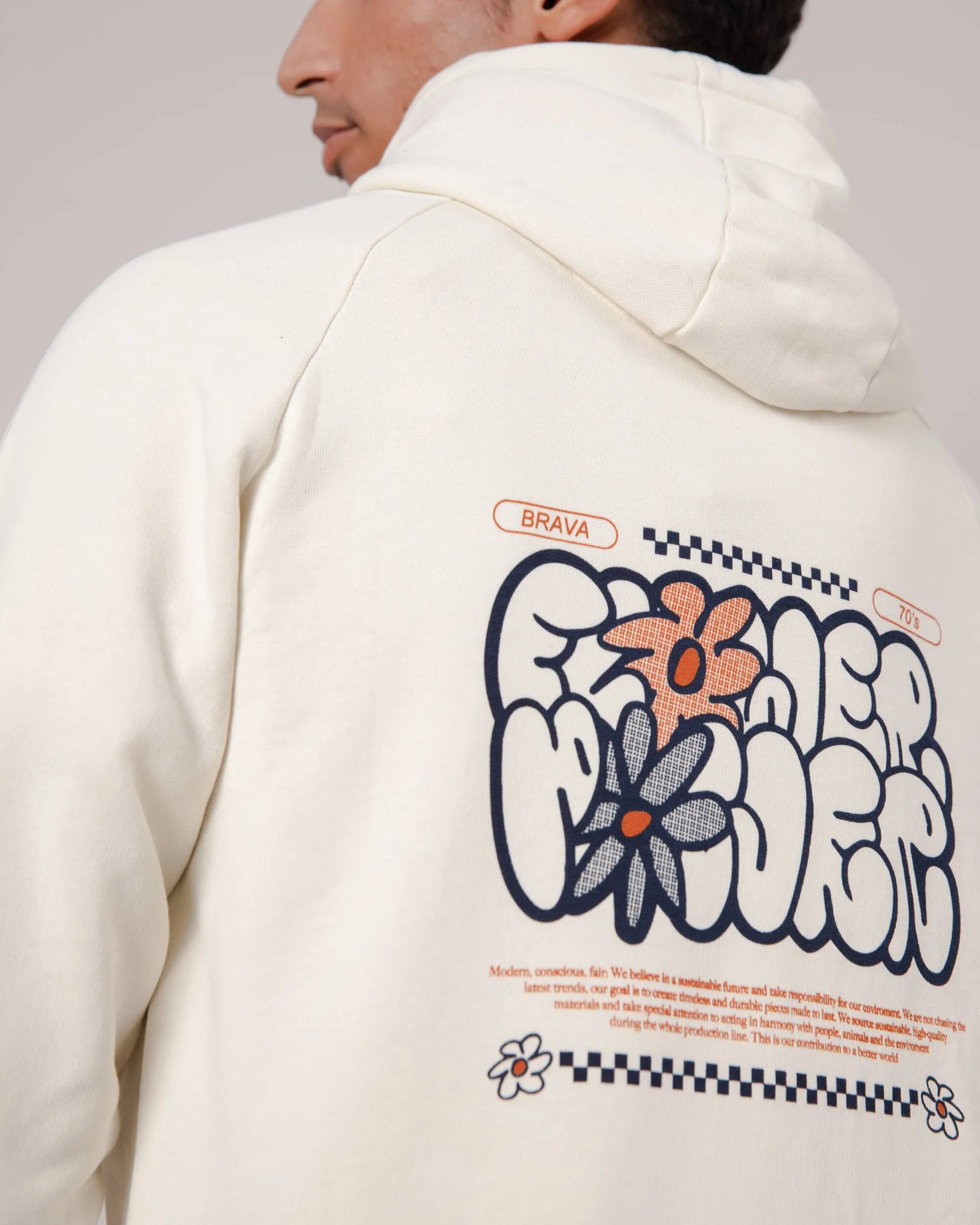 Flower Hoodie Sand