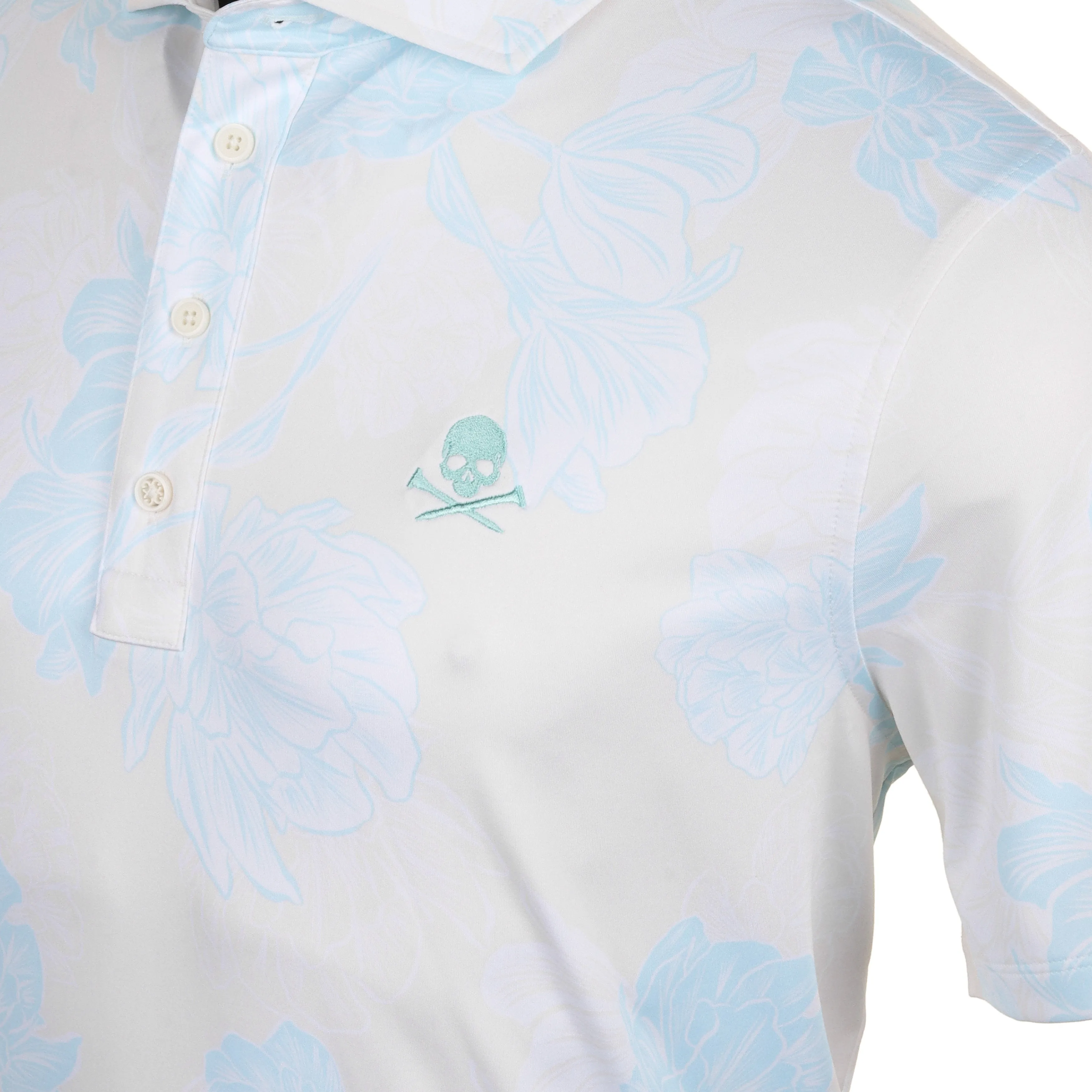 G/FORE Stamped Floral Tech Jersey Polo