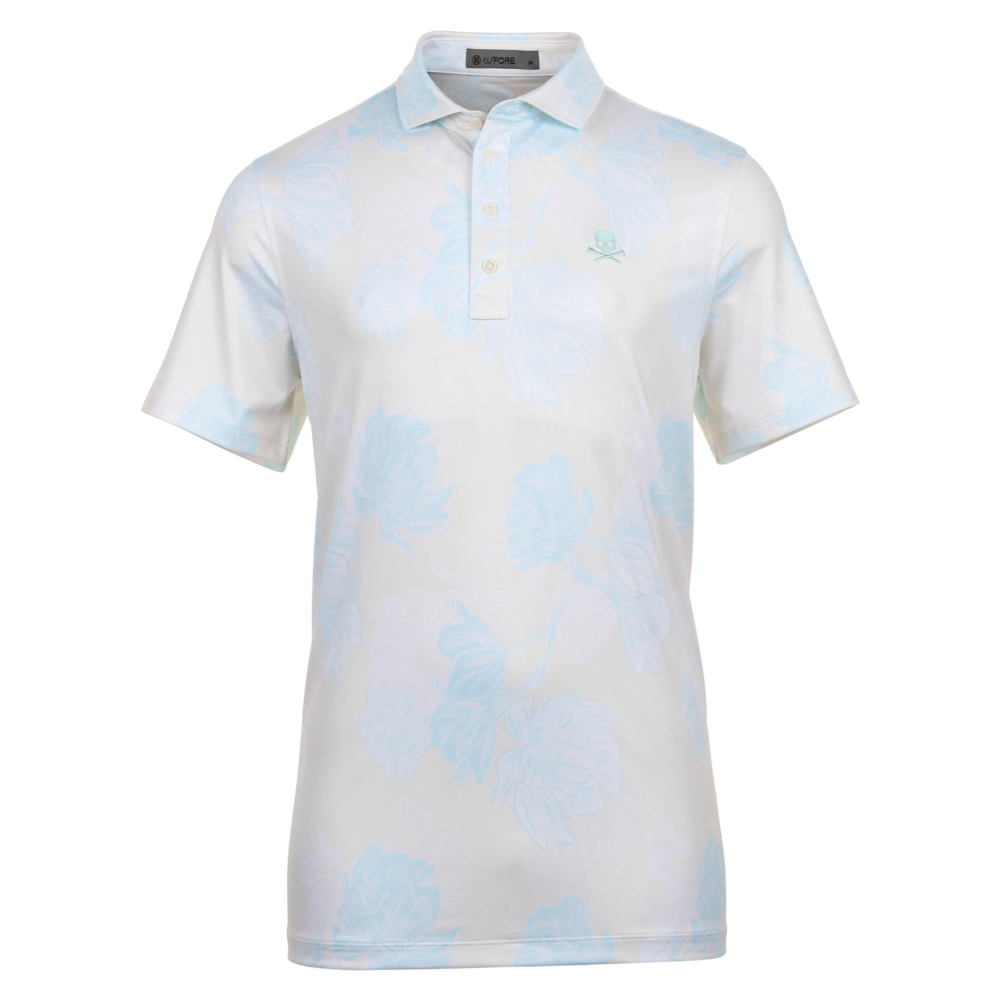 G/FORE Stamped Floral Tech Jersey Polo