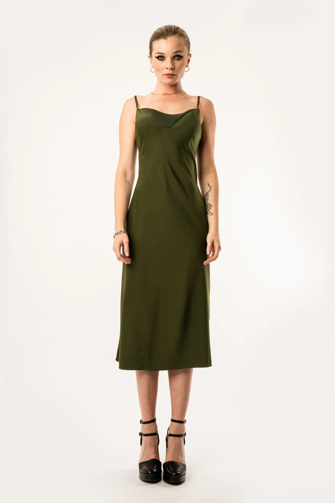 Gia Slip dress - olive