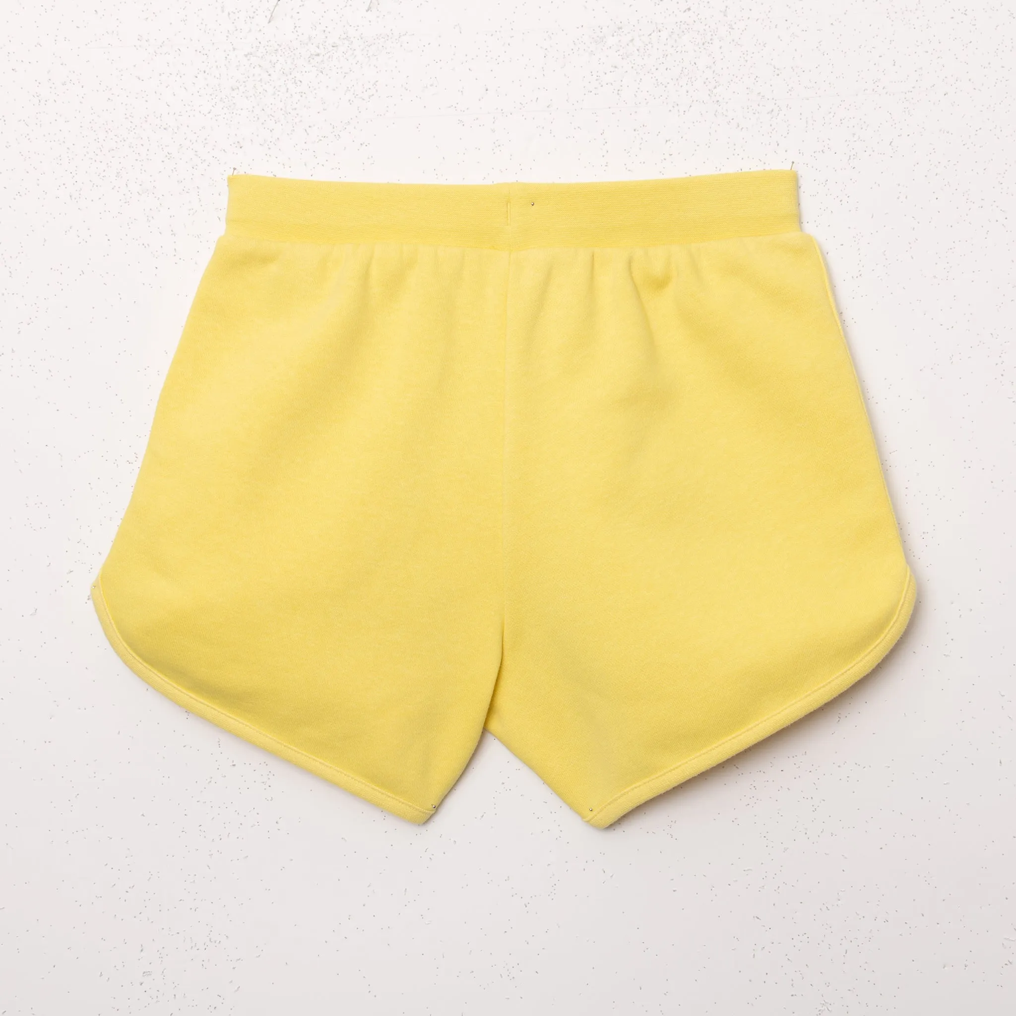 Girls' yellow French terry shorts