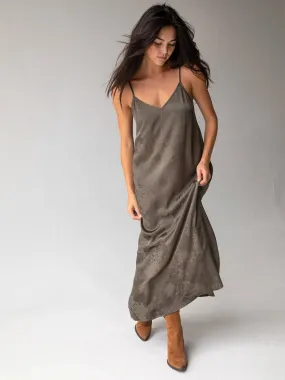 Gracie Slip Maxi Dress - Dark Olive