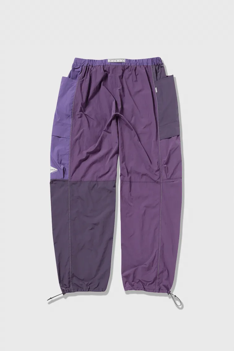 Gramicci x and wander Patchwork Wind Pant - Multi Purple