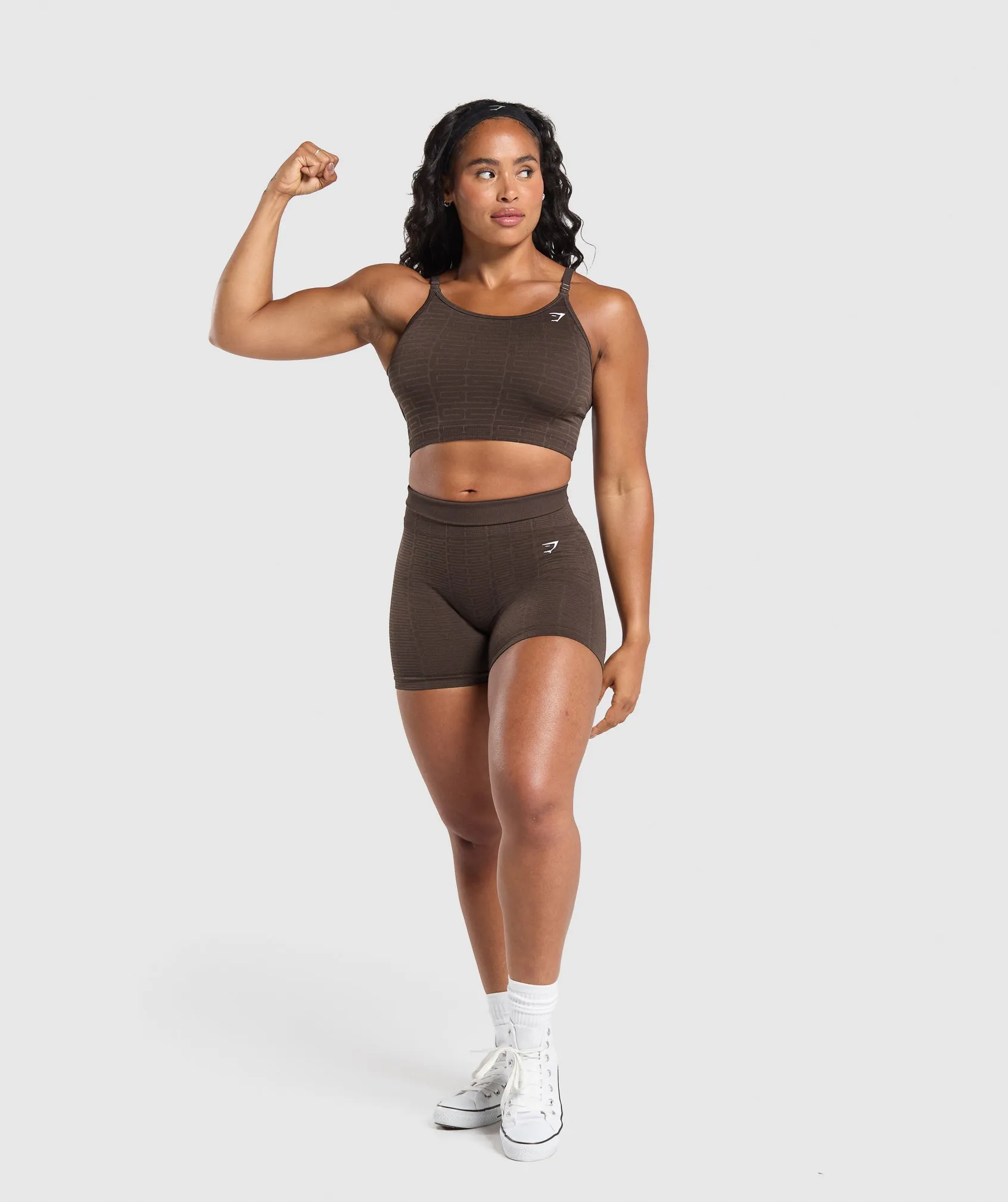 Gymshark Adapt Monogram Seamless Midi Tank - Archive Brown/Soul Brown