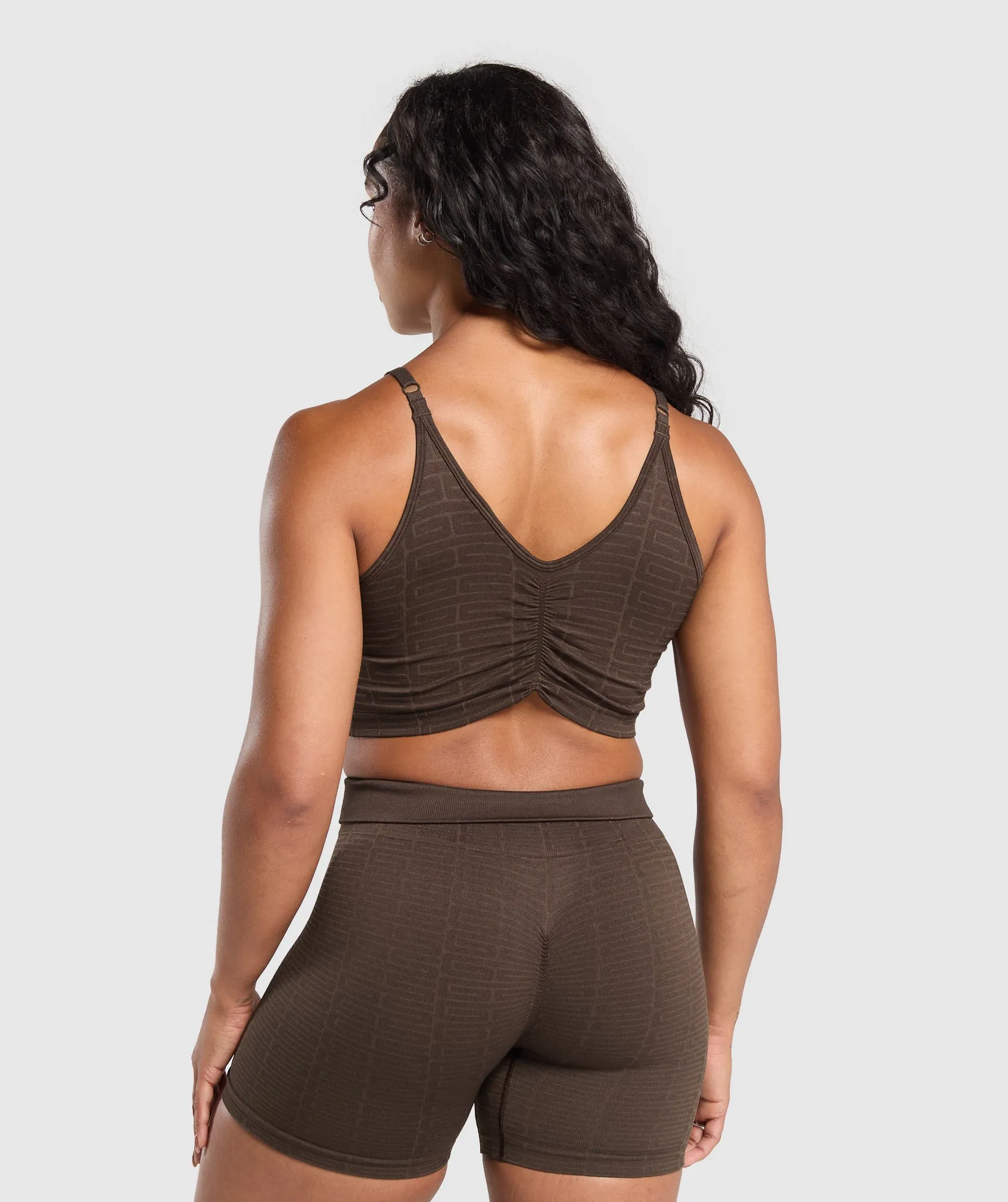 Gymshark Adapt Monogram Seamless Midi Tank - Archive Brown/Soul Brown