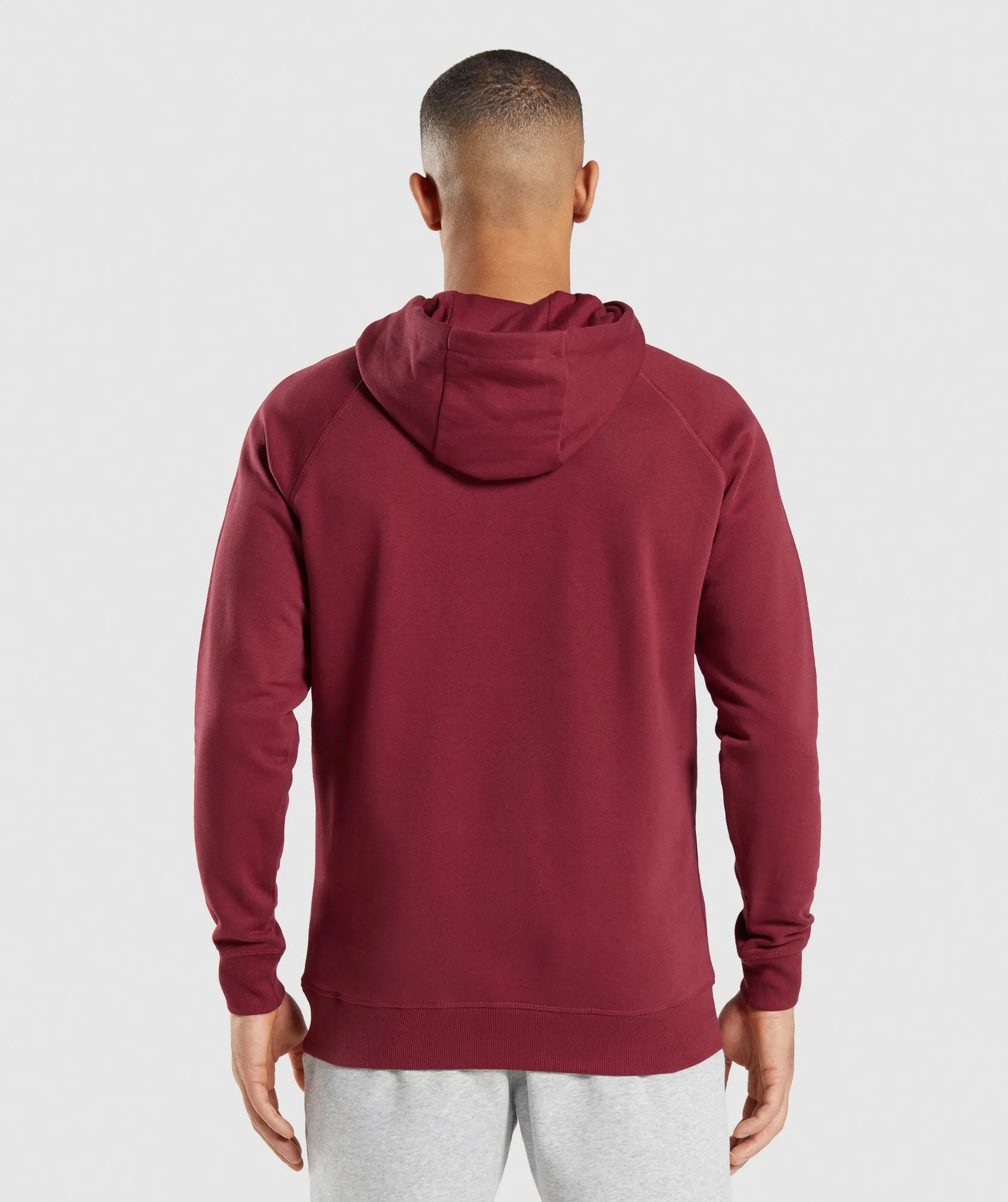 Gymshark Crest Hoodie - Burgundy Red