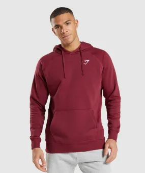 Gymshark Crest Hoodie - Burgundy Red