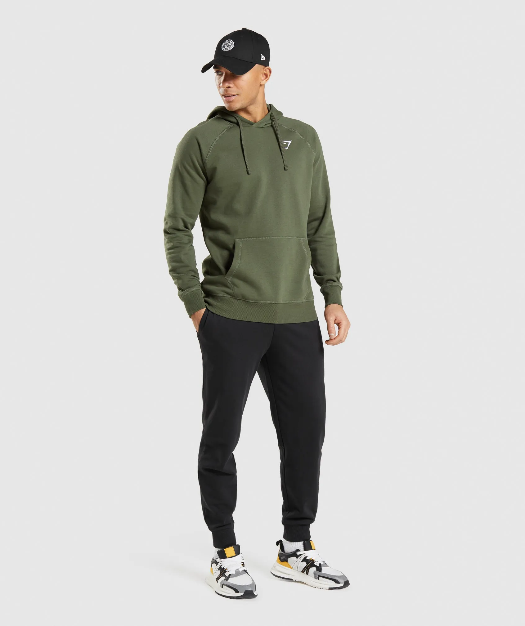 Gymshark Crest Hoodie - Core Olive