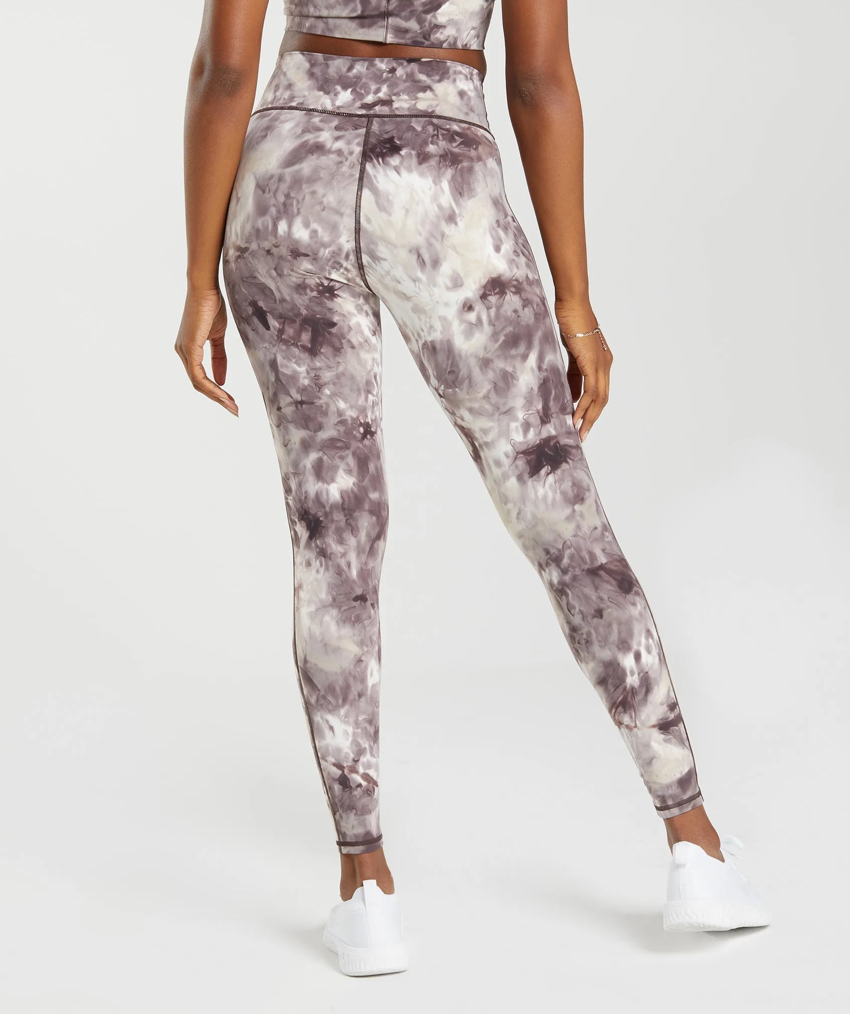 Gymshark Elevate Leggings - Cement Brown Spray Dye