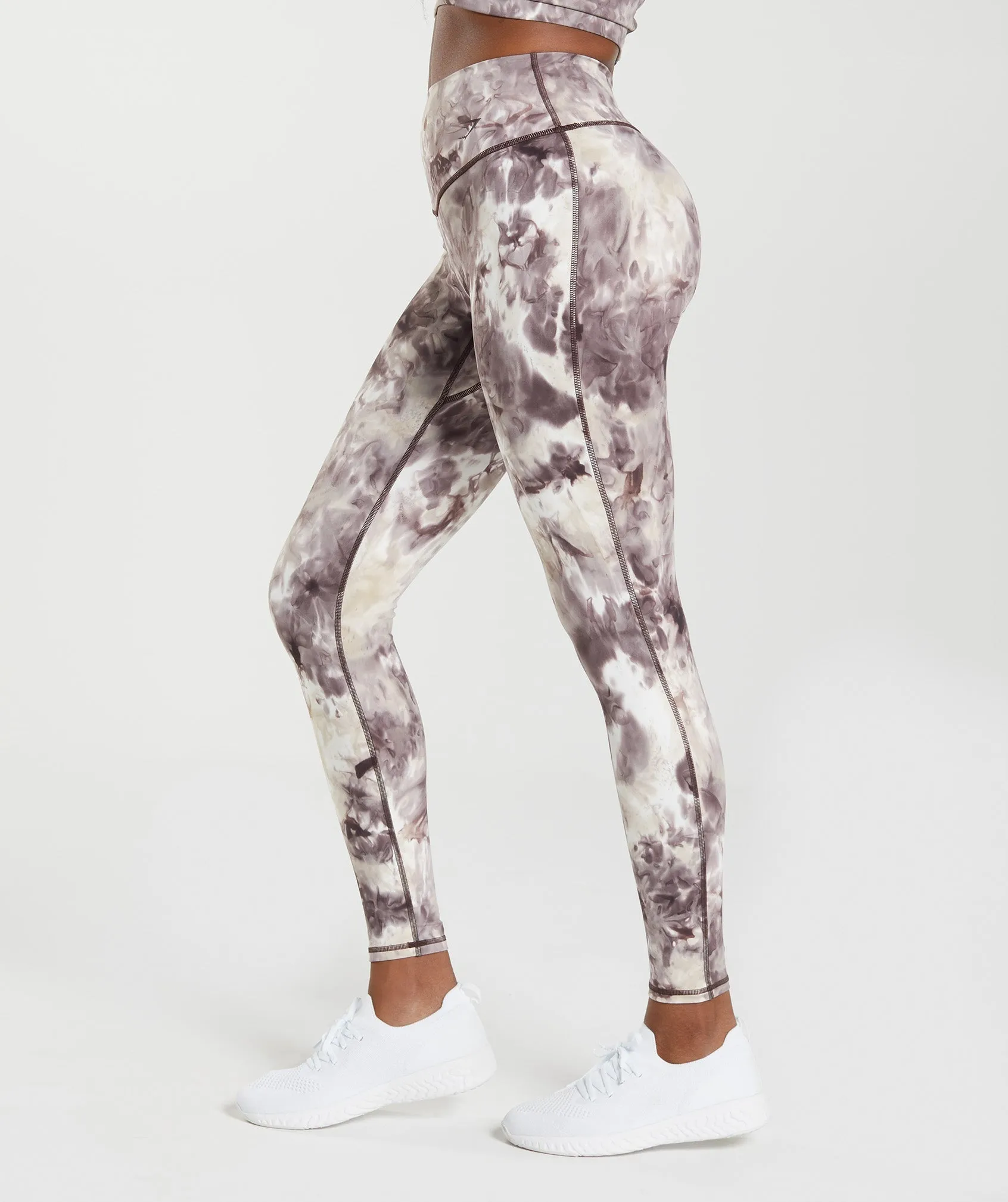 Gymshark Elevate Leggings - Cement Brown Spray Dye