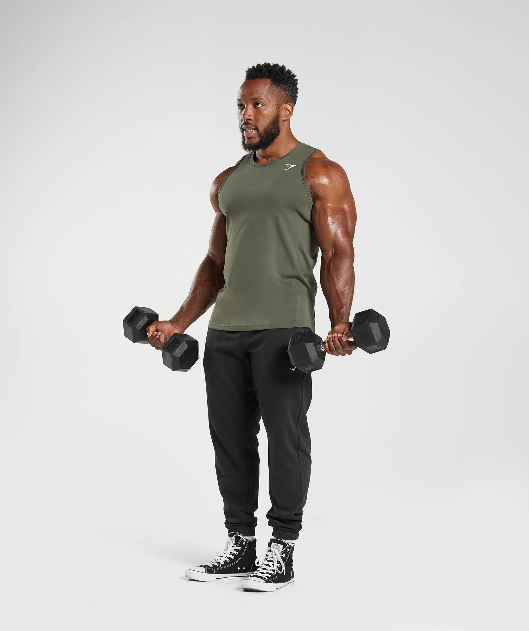 Gymshark React Tank - Core Olive