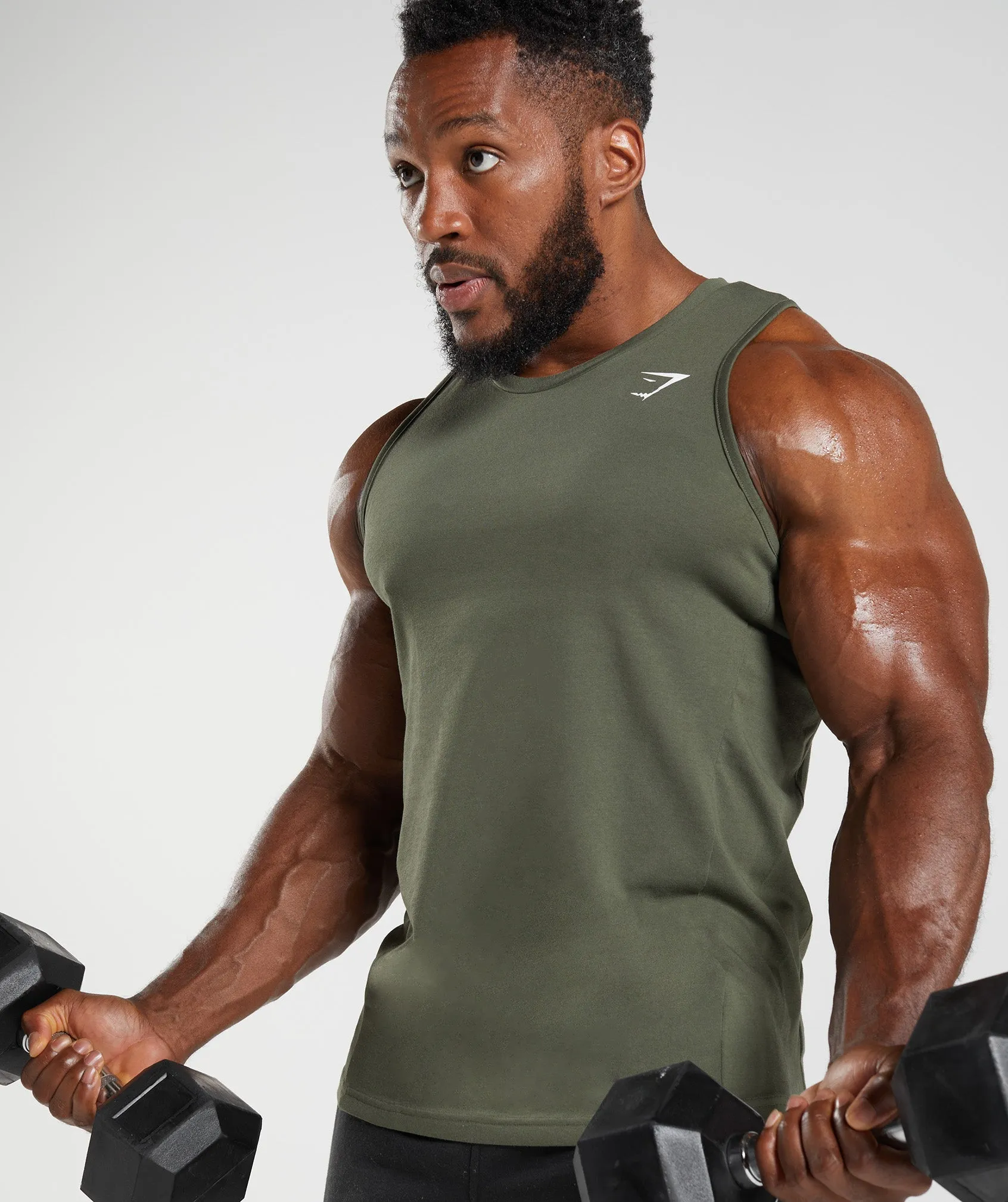 Gymshark React Tank - Core Olive