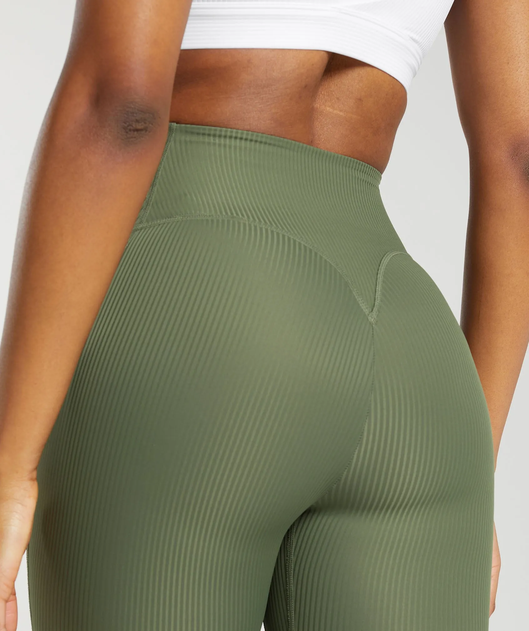 Gymshark Ribbed Legging - Core Olive