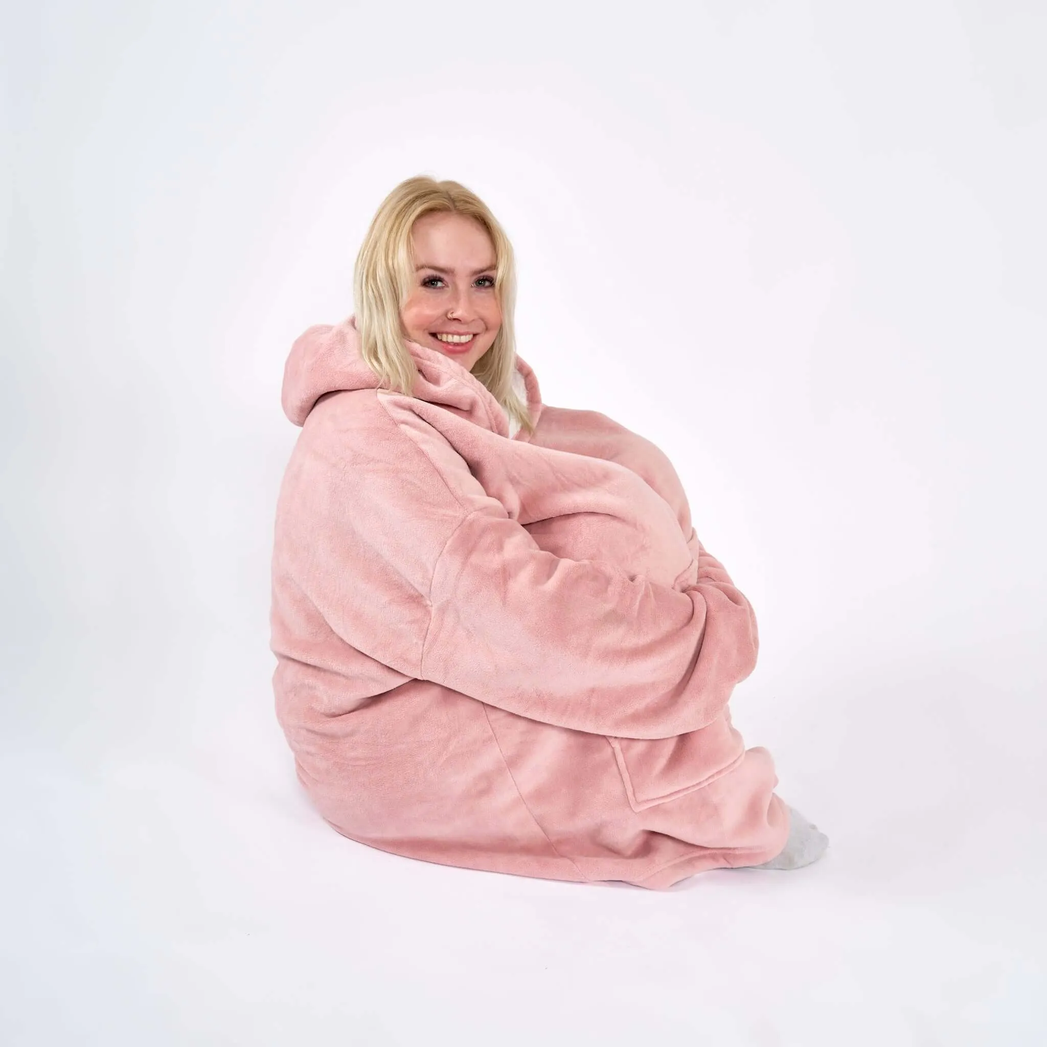 Hibernate Cosy Collection Oversized Super Soft Coral Fleece Sherpa Hoodie One Size