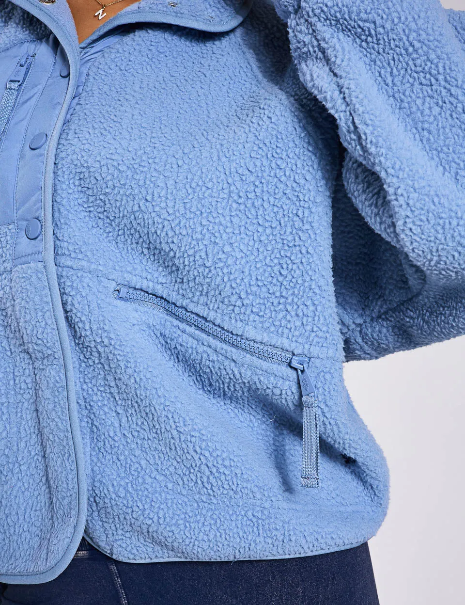 Hit The Slopes Fleece Jacket - Blue Grey