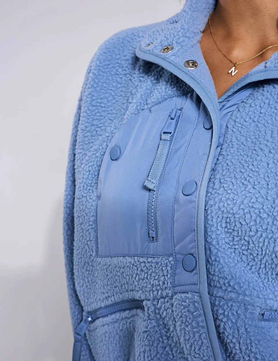 Hit The Slopes Fleece Jacket - Blue Grey