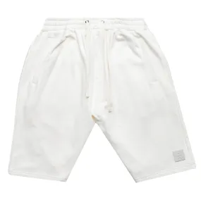 HOMME  Rubber Patch Shorts White