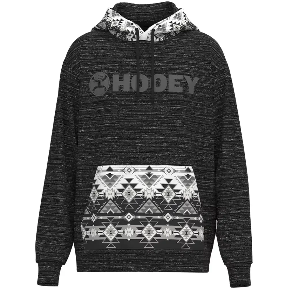 HOOey "Lock-Up" (Black/Grey/White Aztec) - Men's Hoodie Sweatshirt