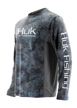 Huk Men&s Icon x Camo Long Sleeve Shirt - Subphantis Glacier XXL